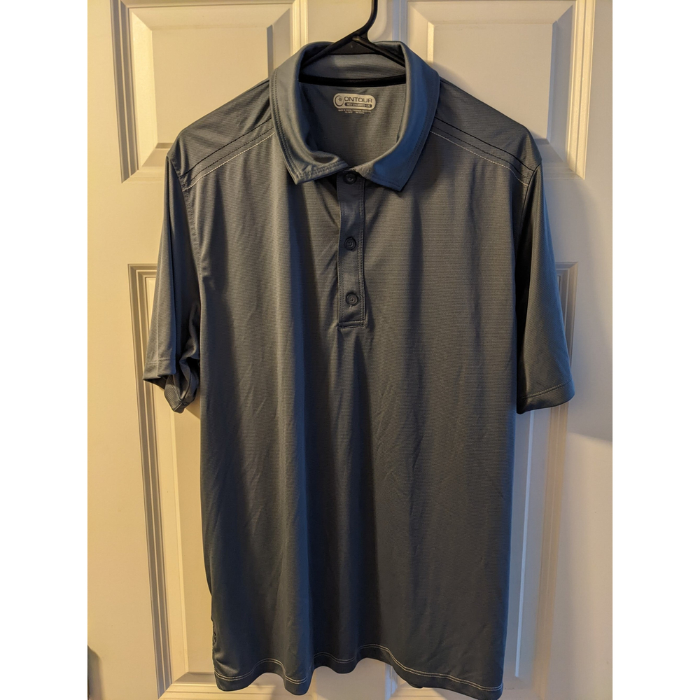 Men's OnTour Golf Polo gray Size Large Variform Logo